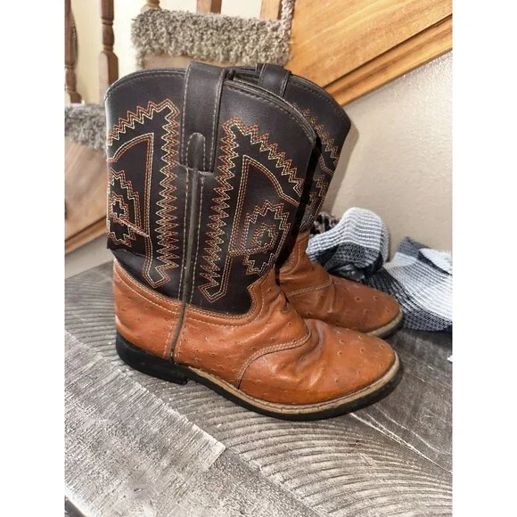 Rodeo Ropers Boots Kids Youth Size 4 - Picture 3 of 5